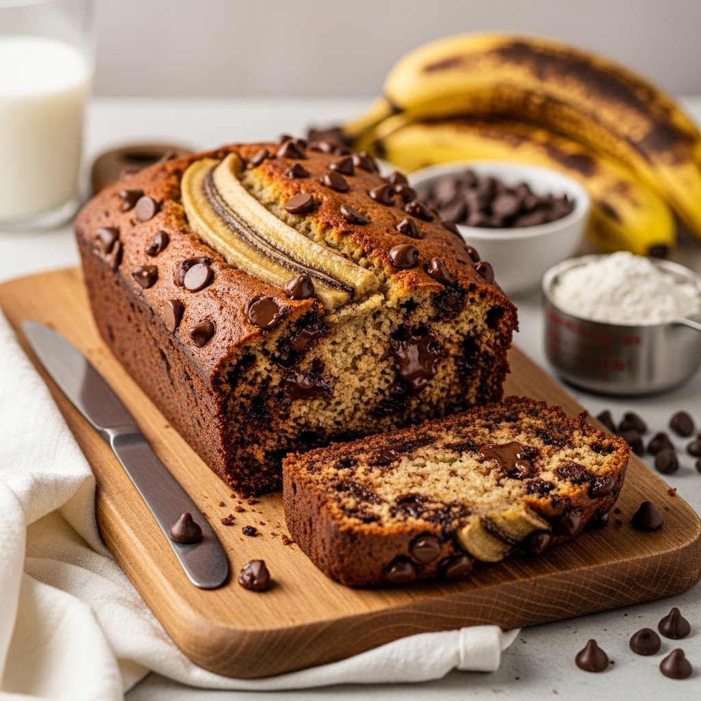 Classic chocolate chip banana bread recipe