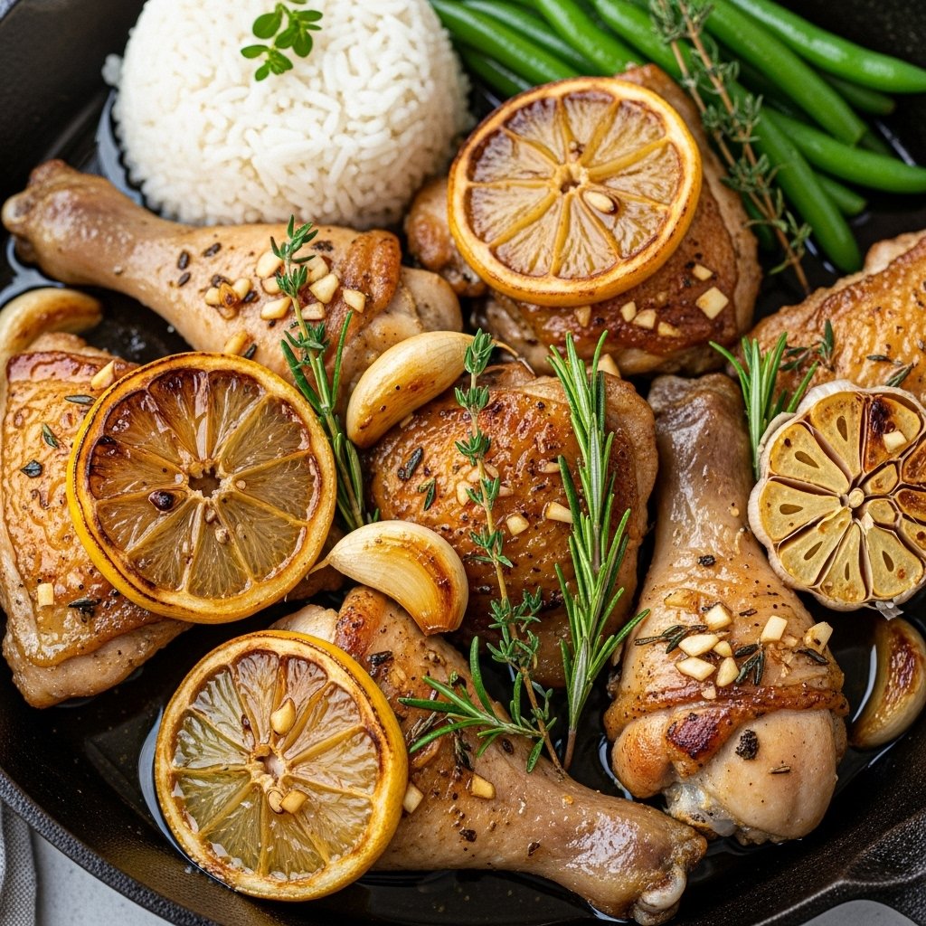 Lemon garlic chicken with zesty flavor