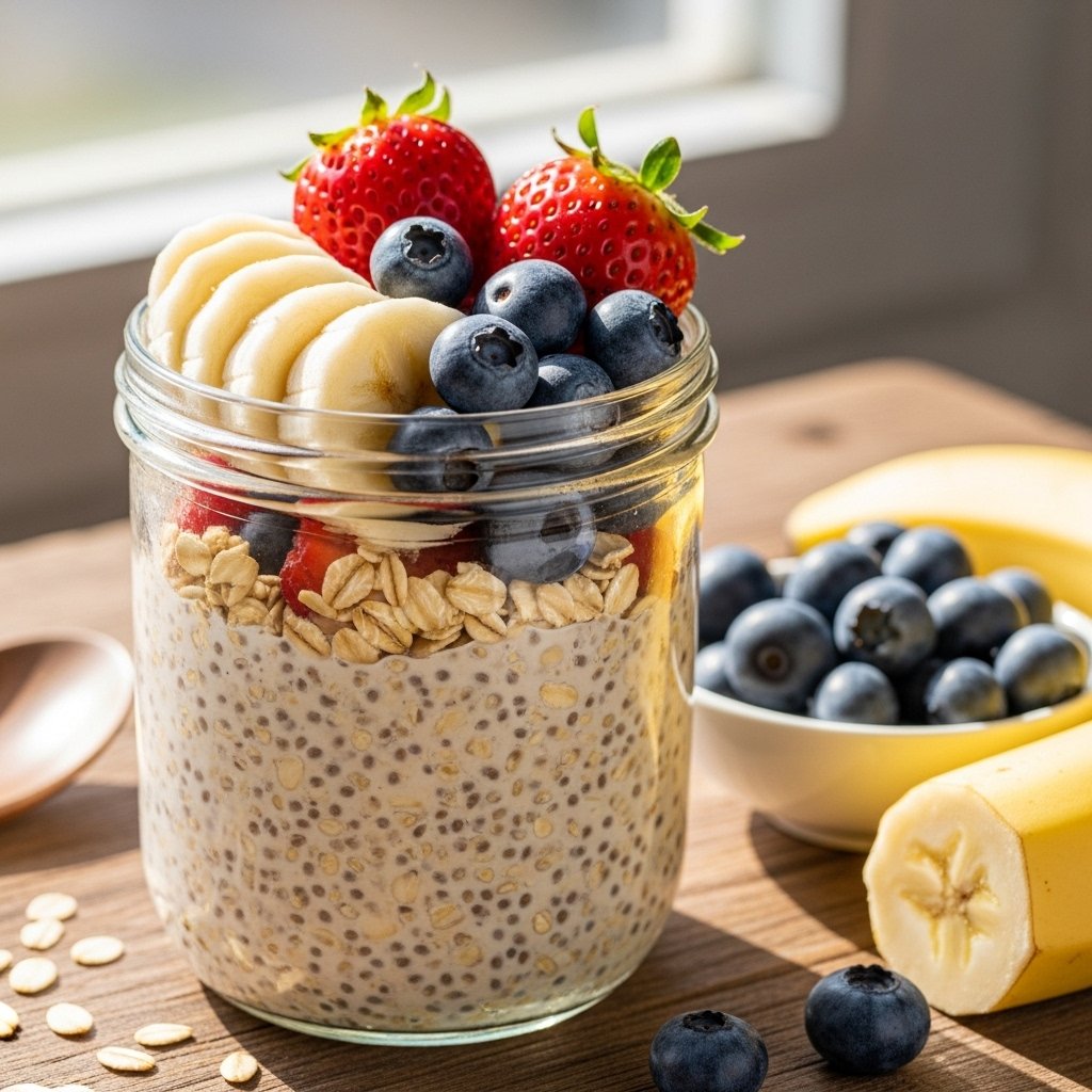Overnight oats with fruits recipe
