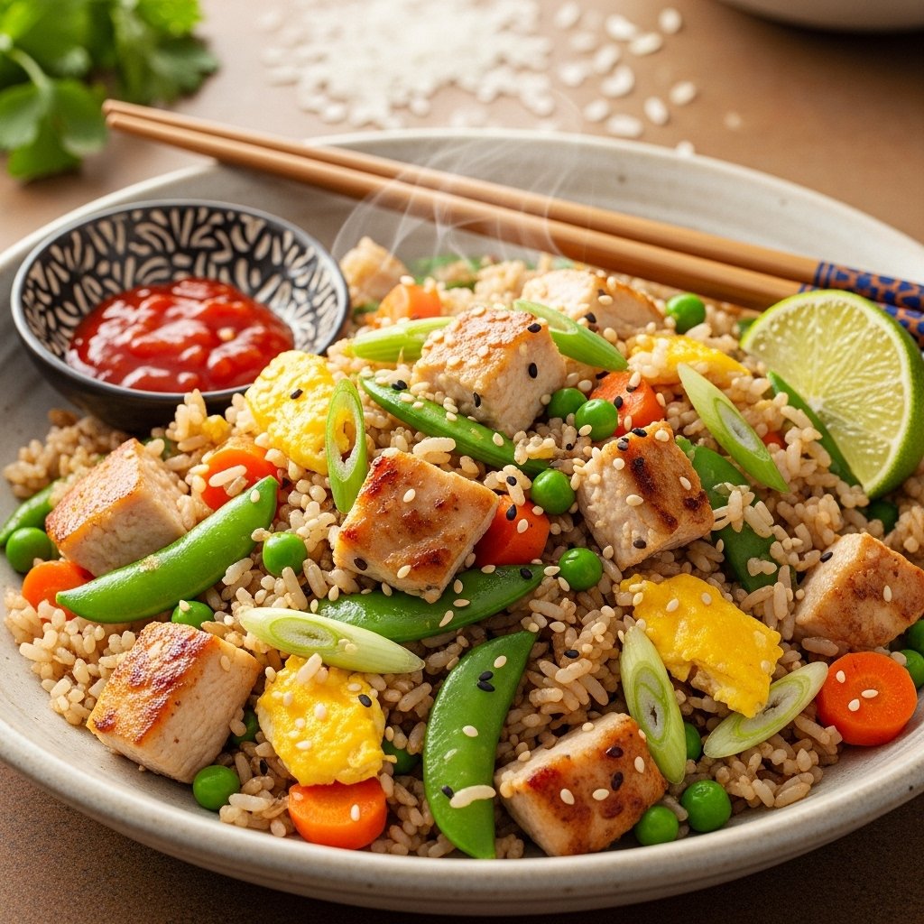 Chicken and veggie fried rice recipe