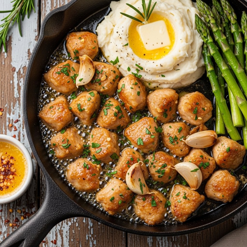 Garlic butter chicken bites recipe