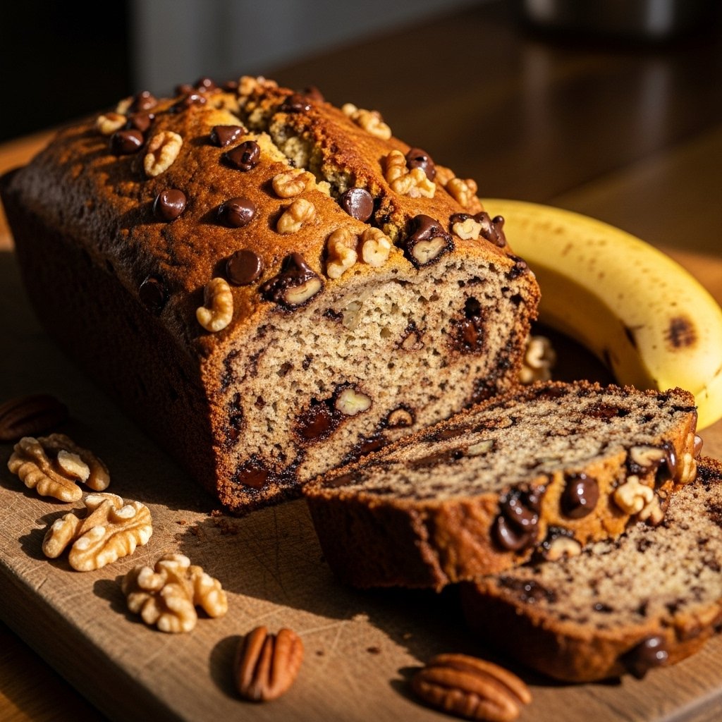 Banana nut chocolate chip bread recipe