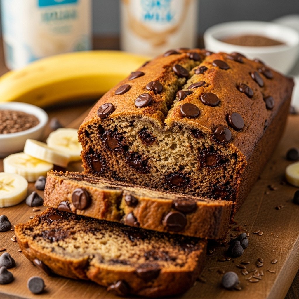 Vegan banana bread with chocolate chips recipe