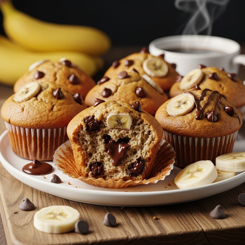 Banana chocolate chip muffins recipe