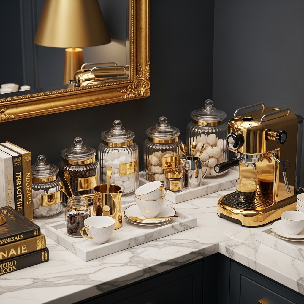 Glam coffee corner with chic style