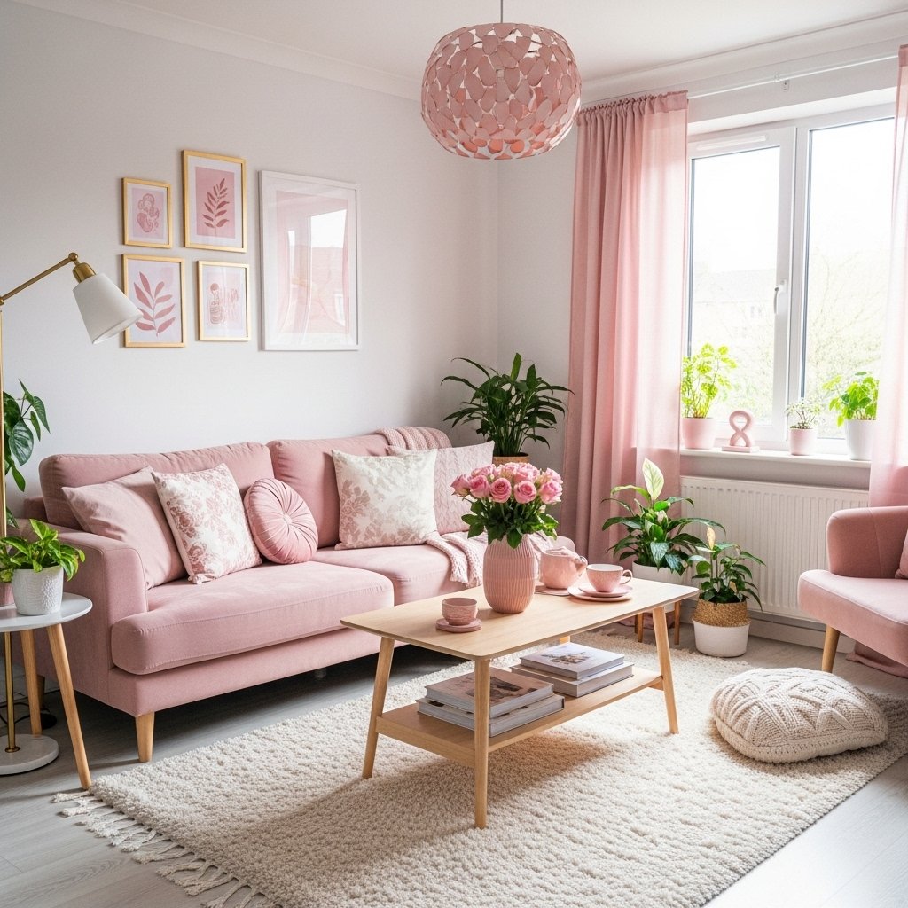 Blush pink bedroom color palette