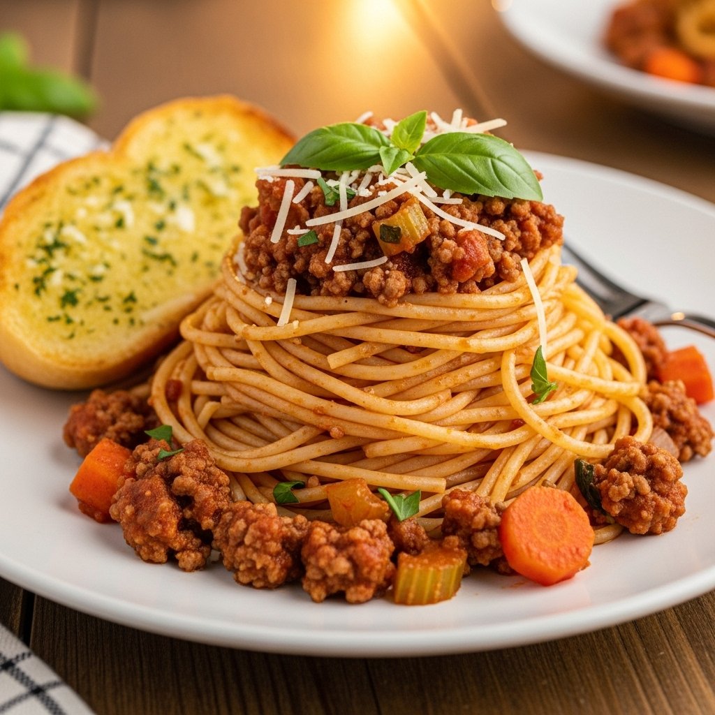 Classic spaghetti bolognese pasta recipe
