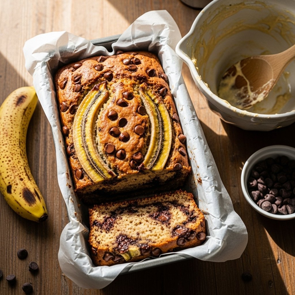 One-bowl banana chocolate chip bread recipe
