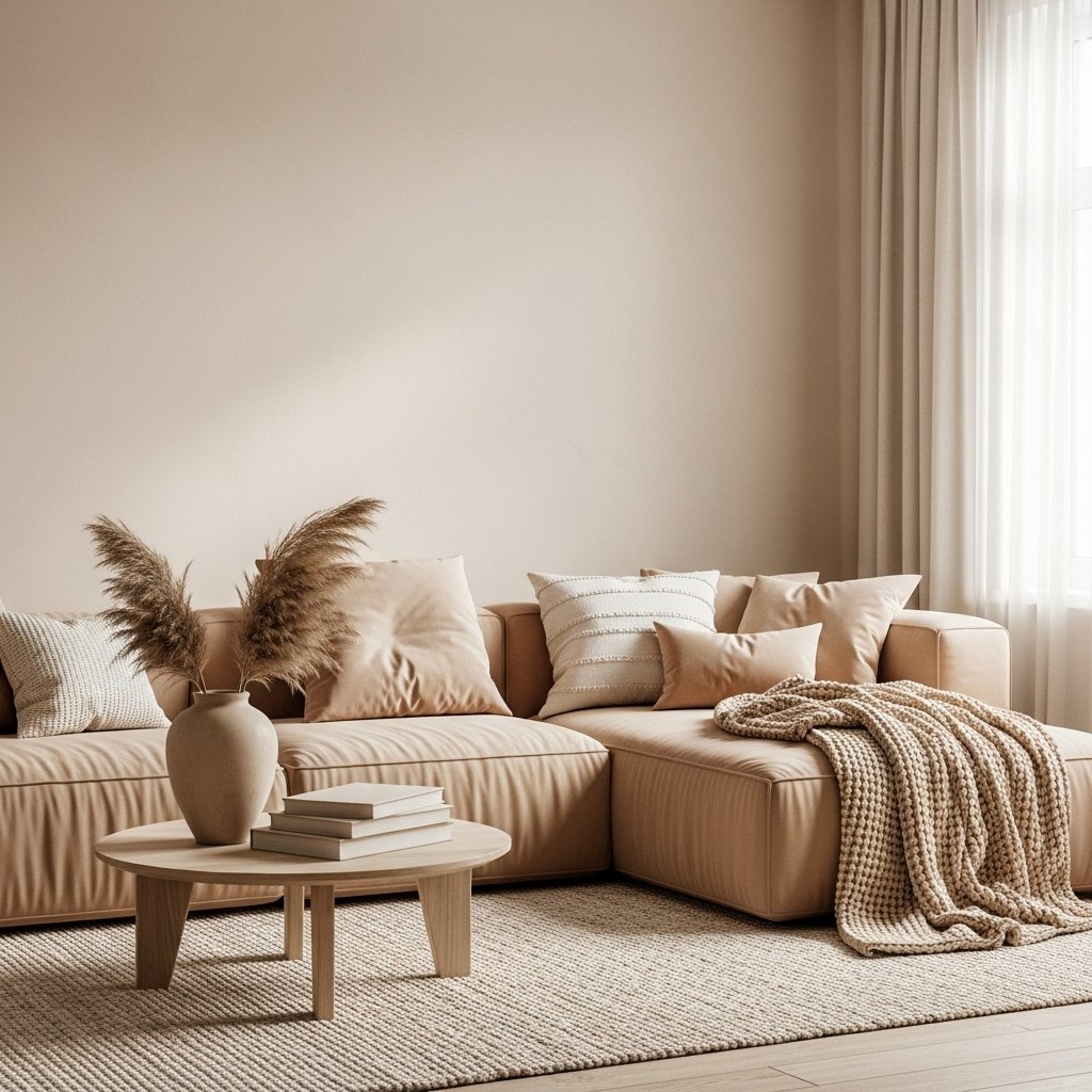 Soft beige bedroom color palette