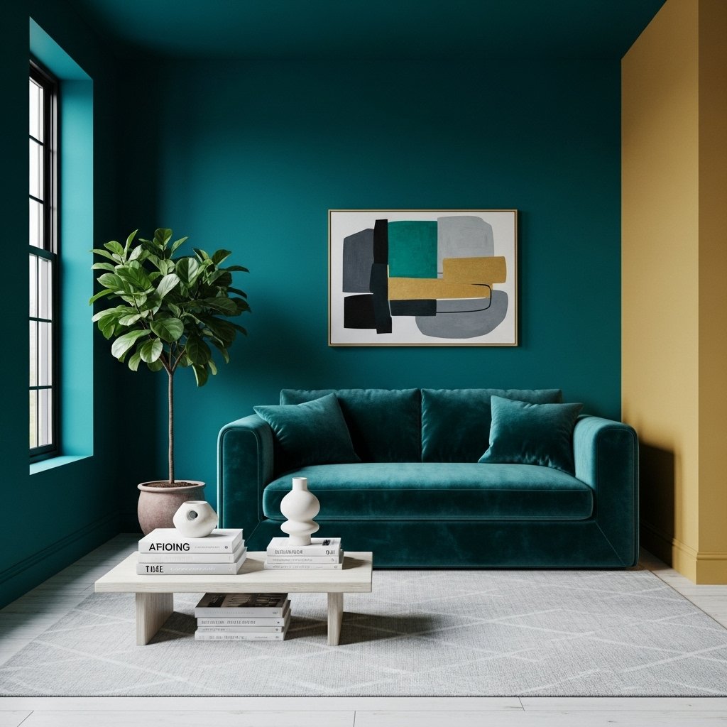 Teal bedroom color palette design