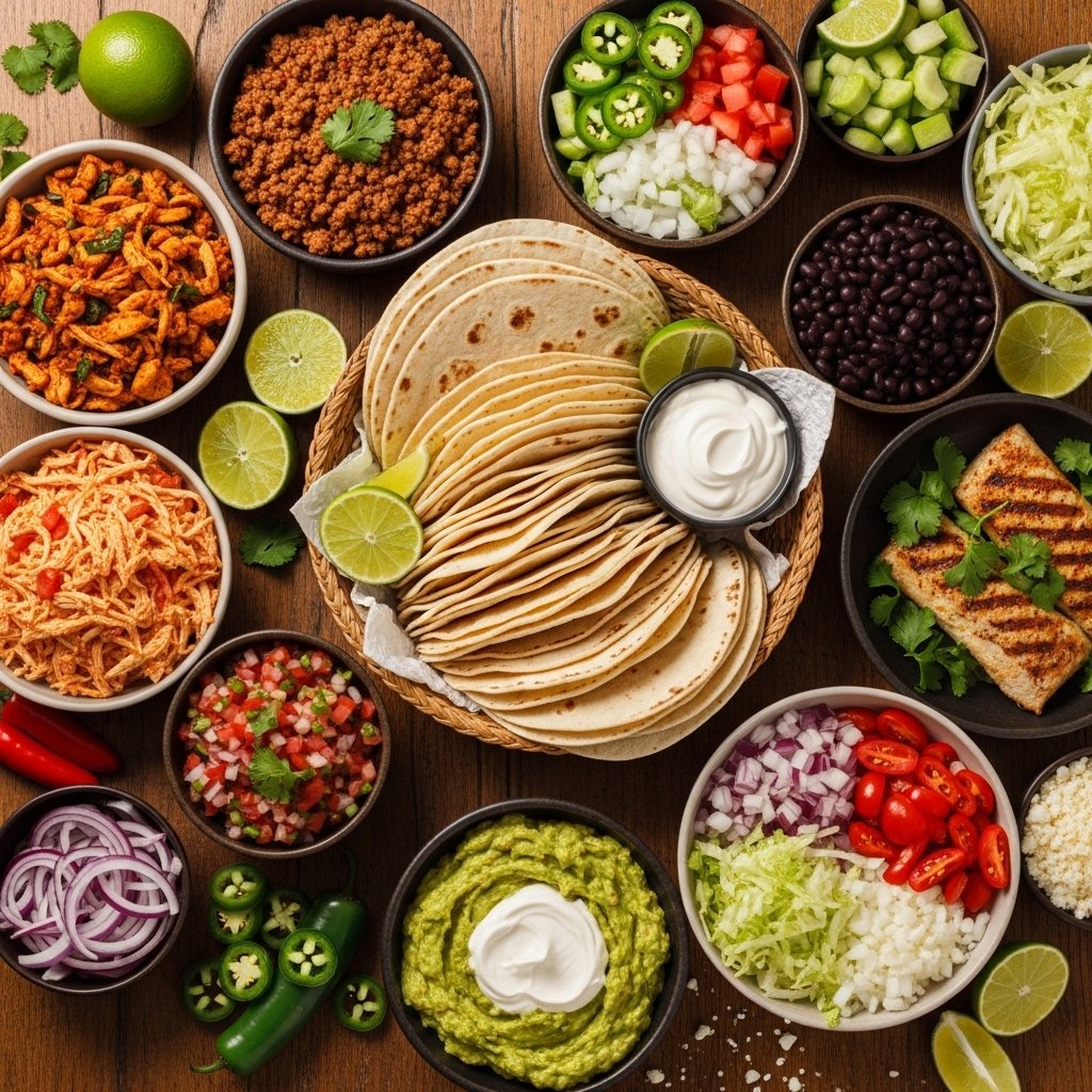 Tacos with all the fixings meal