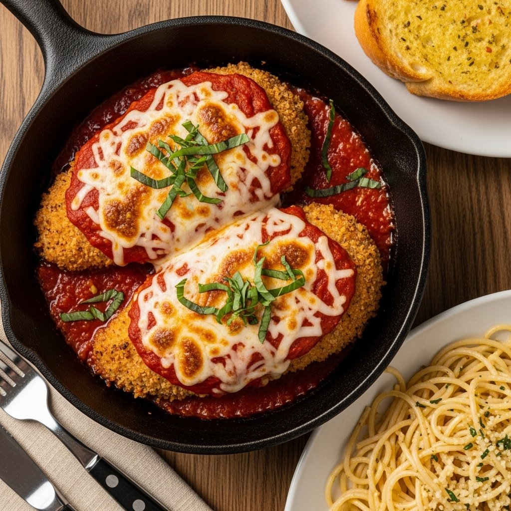 Crispy Baked Chicken Parmesan with Sauce