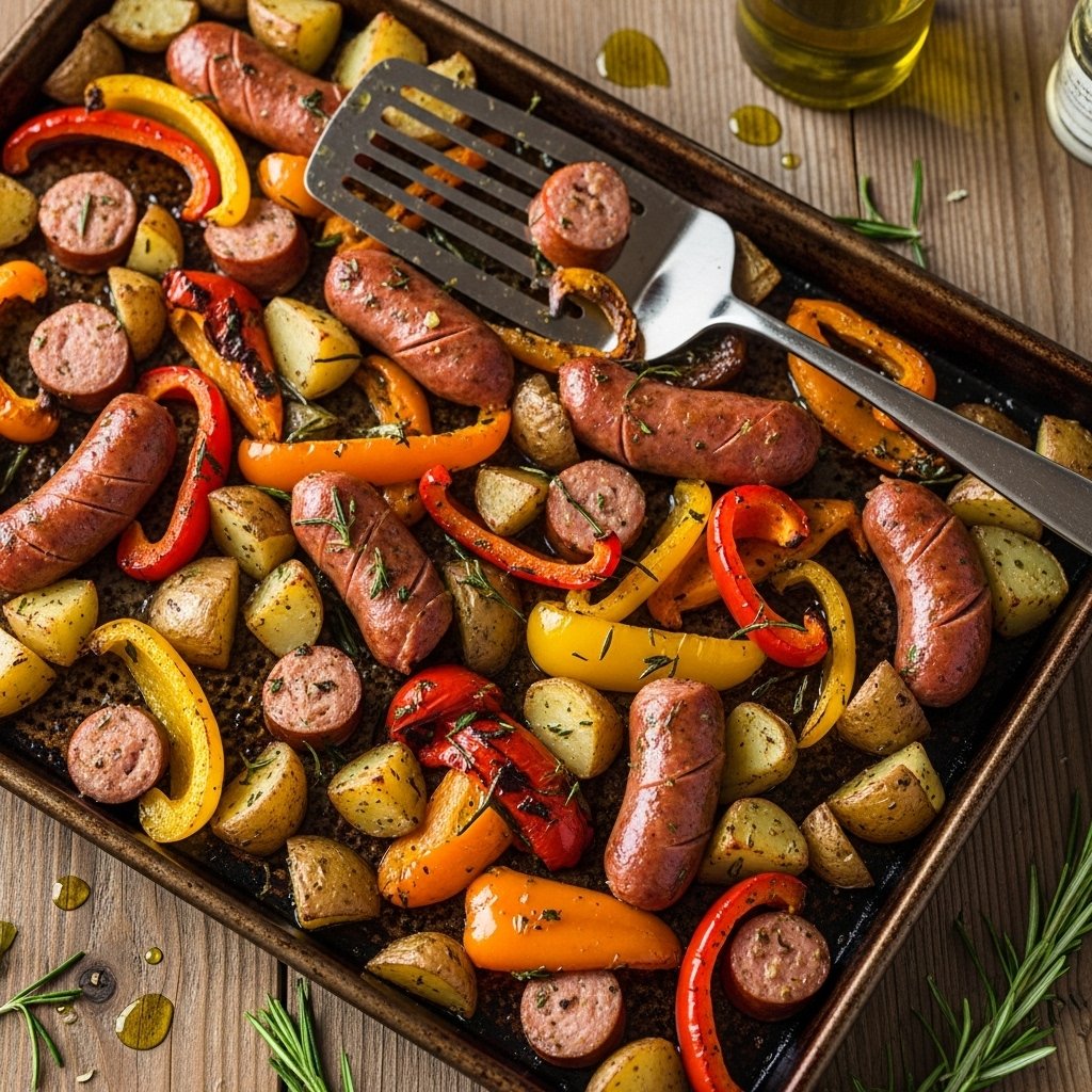 Easy Sheet Pan Sausage and Veggies