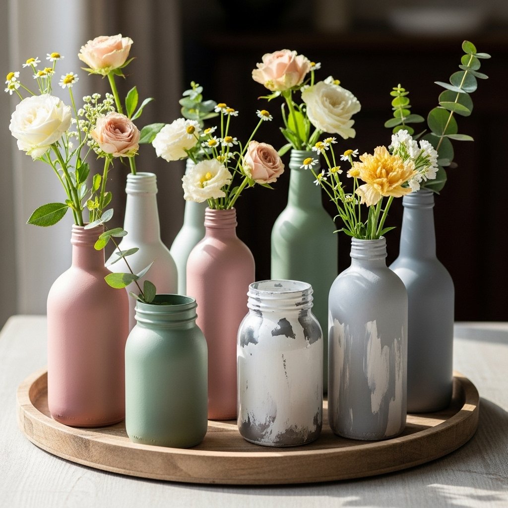 Colorful DIY Painted Vases for Decor