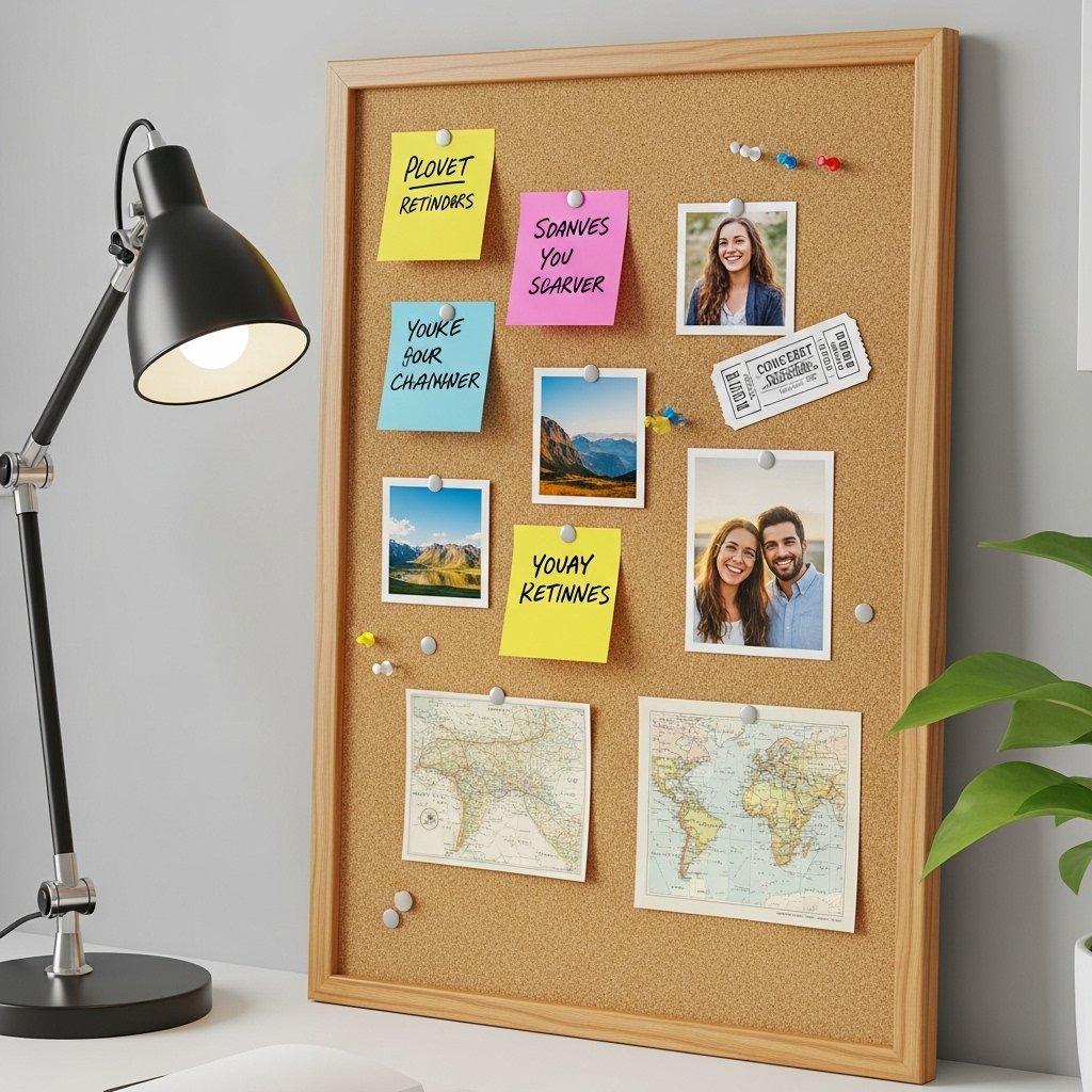 Functional Cork Board Organizer for Office